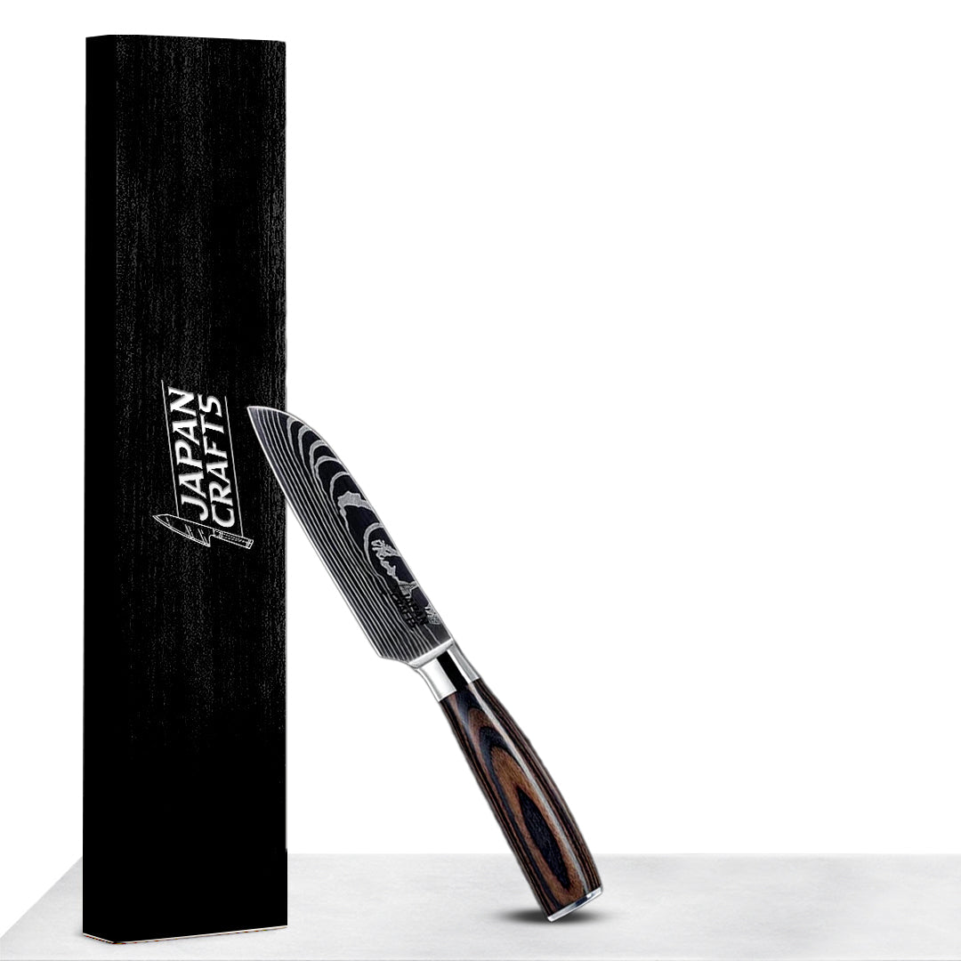 Japanese Chef Knife Set – Brown Wood