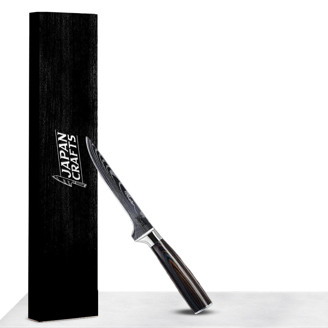 Japanese Chef Knife Set – Brown Wood