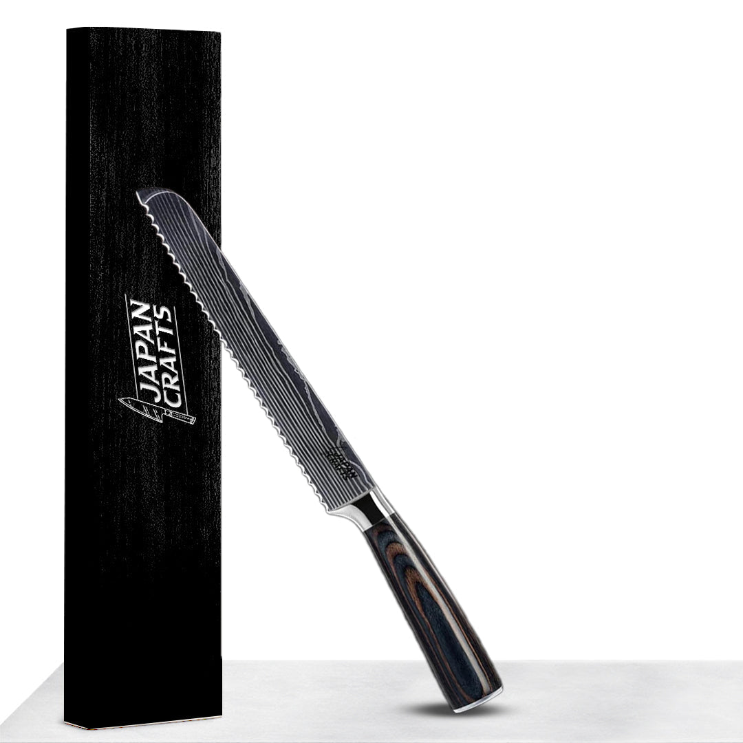 Japanese Chef Knife Set – Brown Wood
