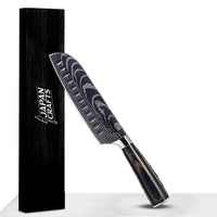 Japanese Chef Knife Set – Brown Wood
