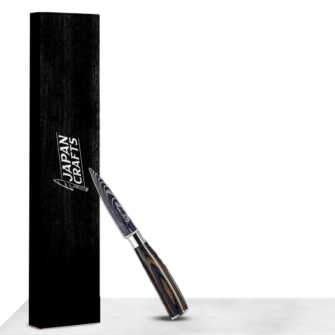 Japanese Chef Knife Set – Brown Wood