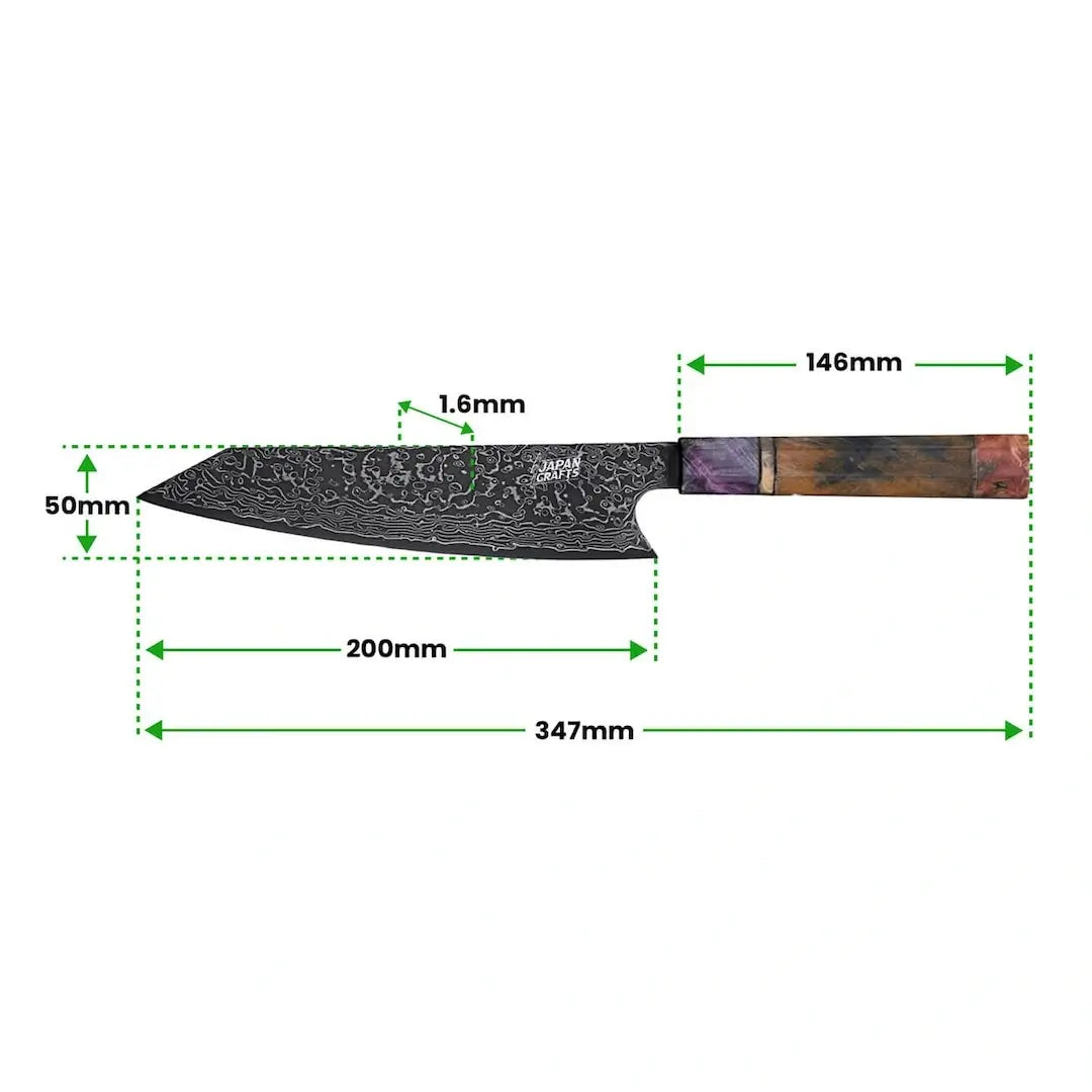 RINZAN Series - Japanese Damascus Gyuto Knife