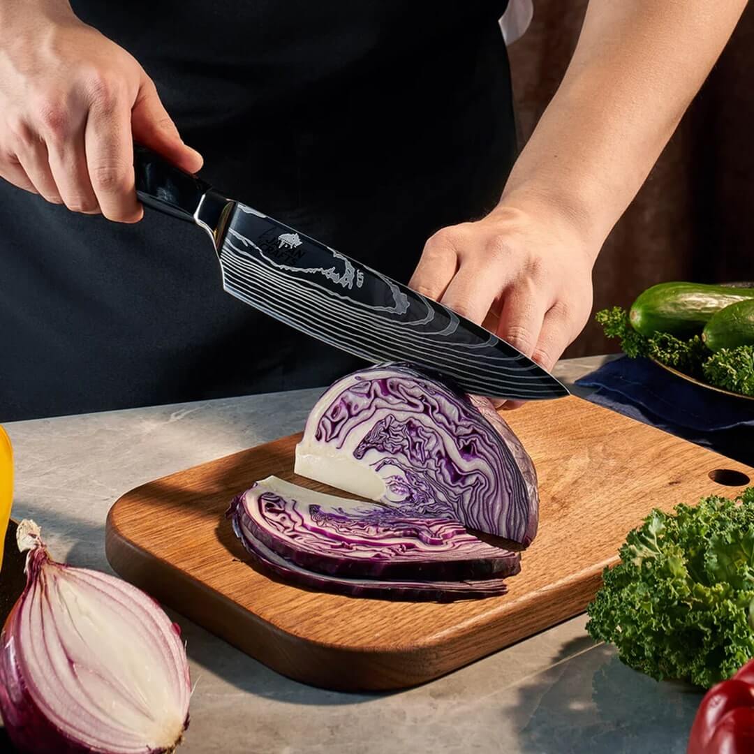 Japanese Chef Knife Set - Black Resin
