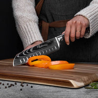 Japanese Chef Knife Set – Brown Wood