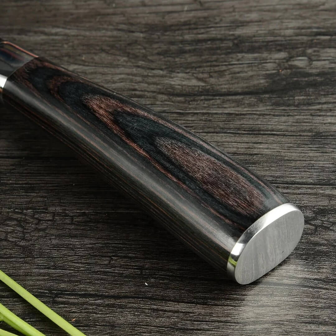 Japanese Chef Knife Set – Brown Wood