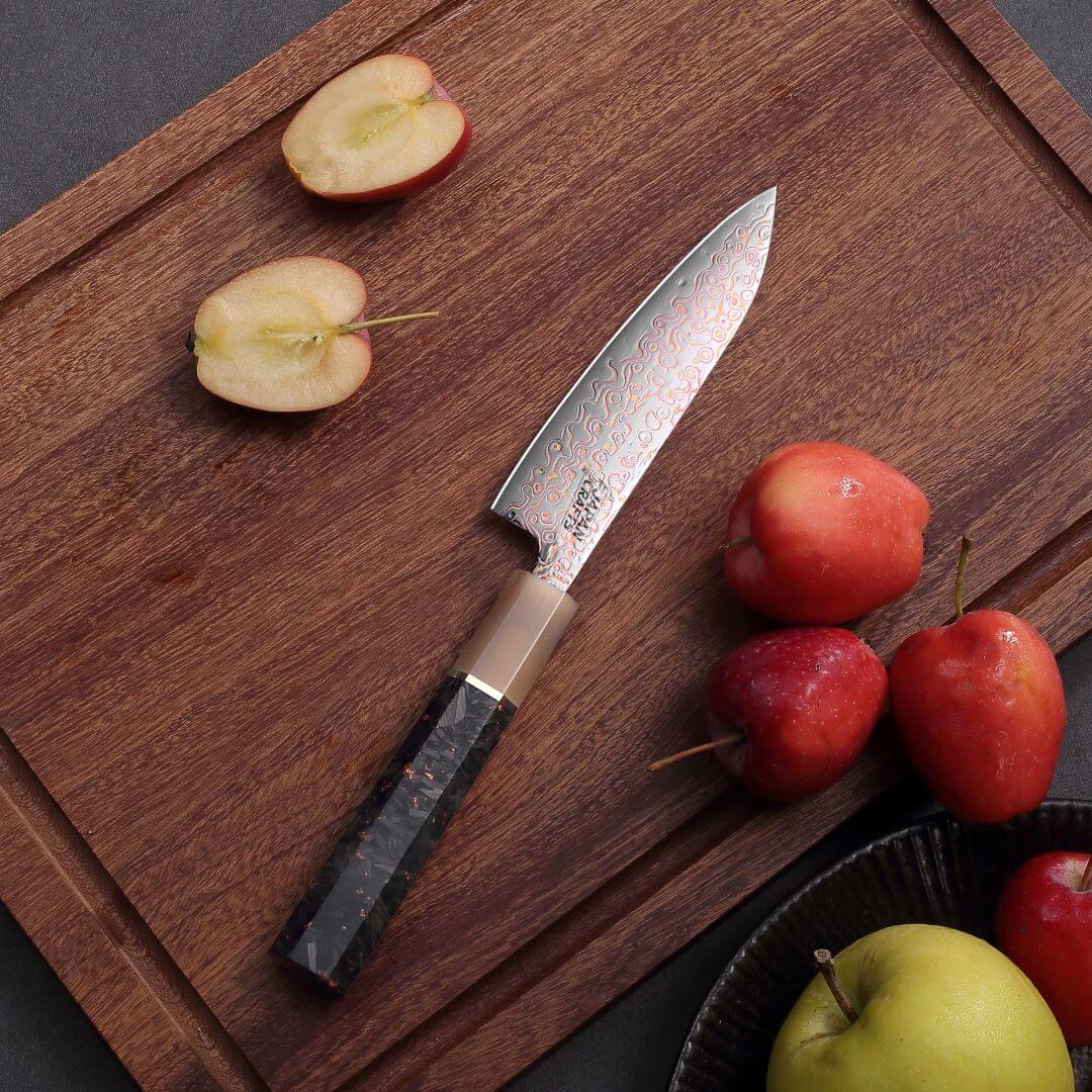 RAIJIN Series - Copper Damascus Knife Set